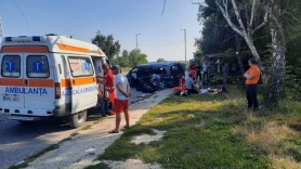 Accident grav la Strășeni. Doi copii au ajuns la spital, după ce un Opel a tamponat un Mercedes